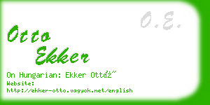 otto ekker business card